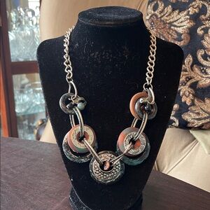 #125 - LIVE SHOW - Statement Multicolor Disc Link Necklace